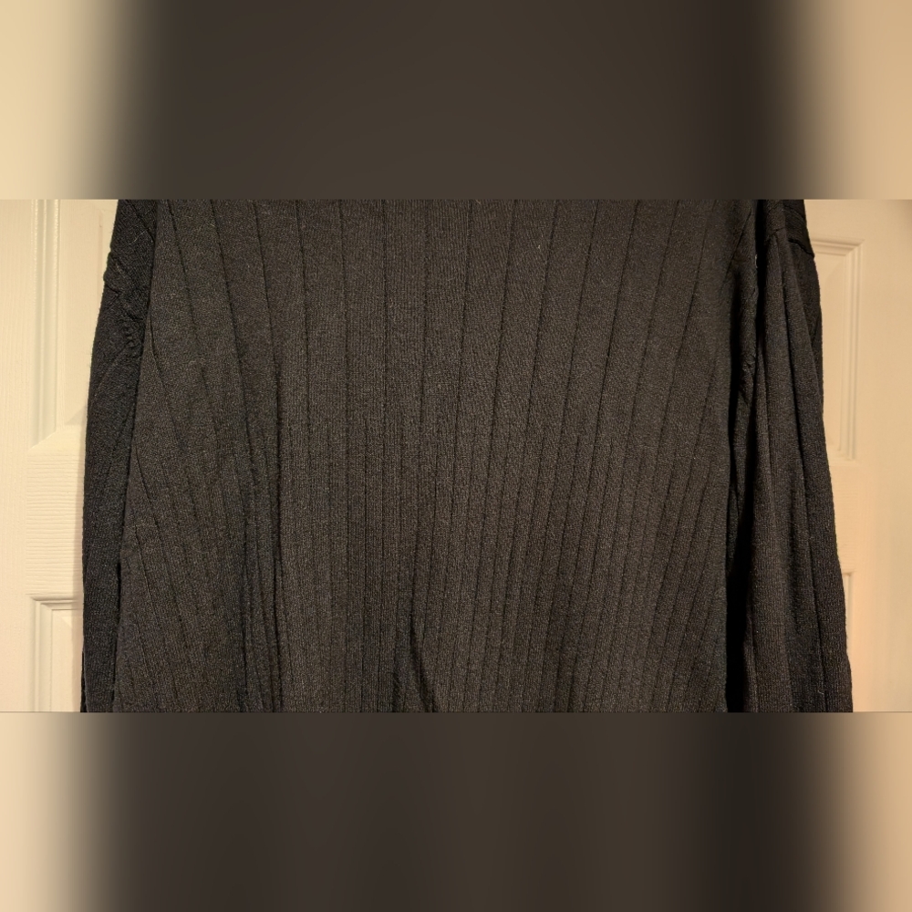 Claiborne Mens Black Long Sleeve Ribbed V-Neck Sweater Rayon Nylon Blend Size XL - Picture 12 of 14